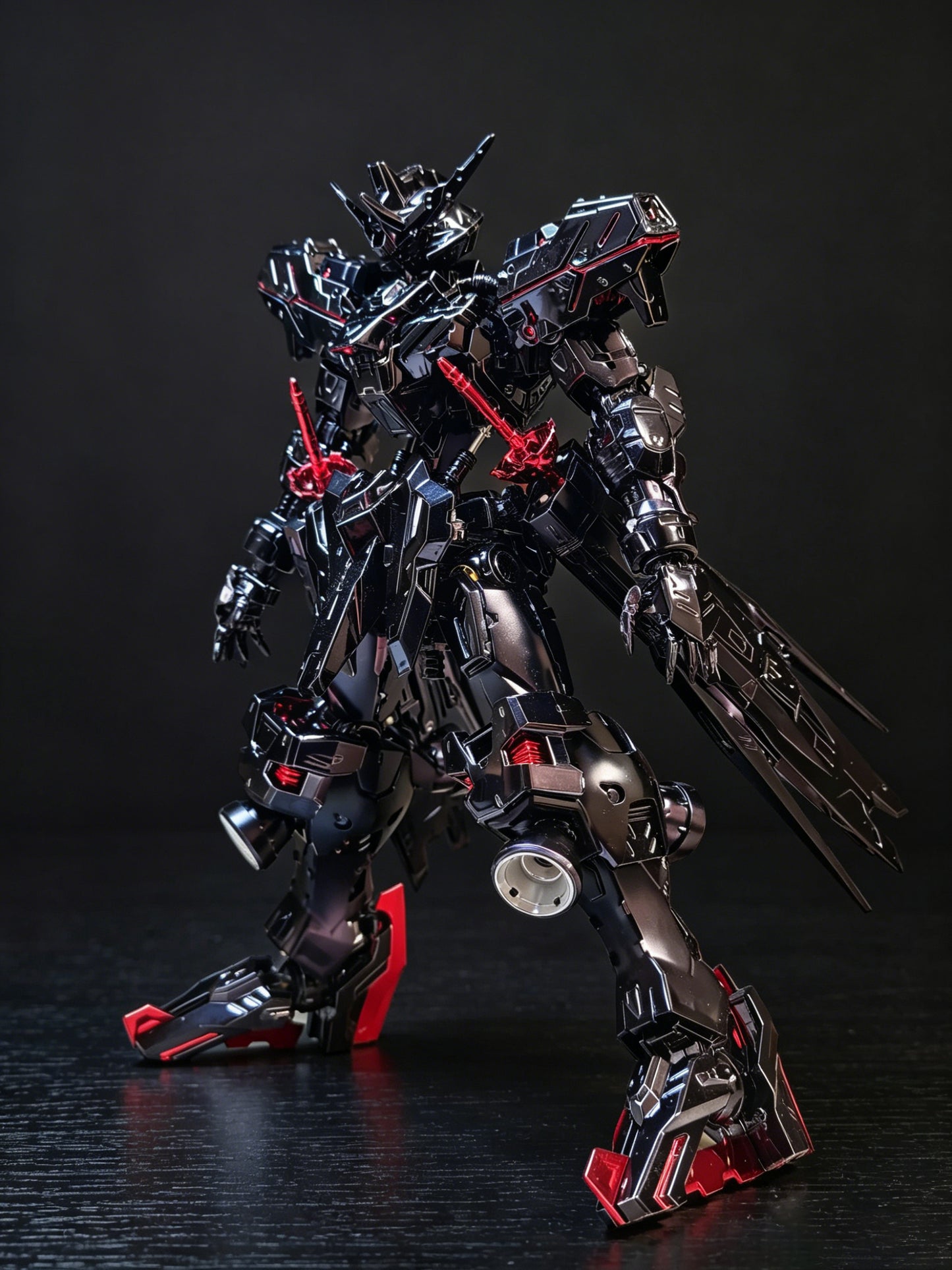 [Custom Electroplating] MG 1/100 ASW-G-XX Gundam Vidar (Titanium Black Red Electroplated color scheme) Model Kit