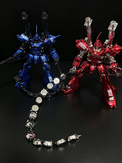 [Custom Electroplating] Star Kampfer HGUC 1/144 089 MS-18E Assembly Model Kit (Electroplating blue/red color scheme ) Model Kits