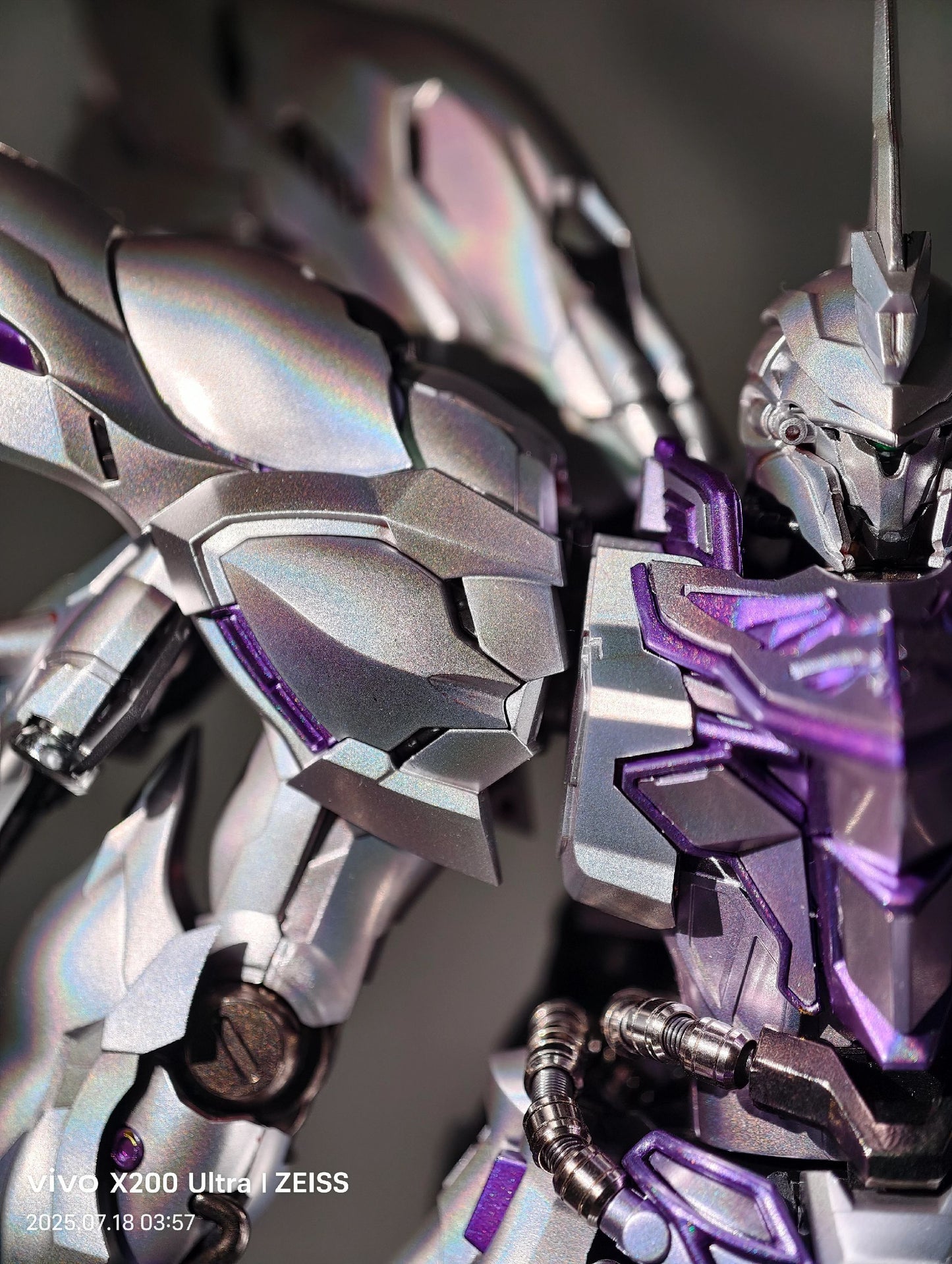 [Color customization]Meteor Tech-01-Crimson Drei MG 1/100 GK Sinanju Model Kit（Laser silver color scheme）Model Kit