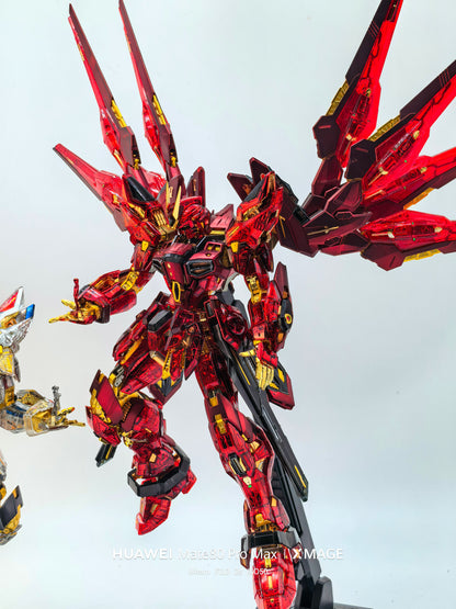 [Custom Electroplating] Bandai MGEX 1/100 GUNDAM Strike Freedom Mechanical Clear Ver.  (Red Mechanical Core Electroplated Color Scheme) Model Kit