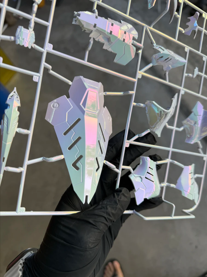 [Color customization] YIYA Model 1/120 Amx-004 Qubeley Standard Version (Iridescent white electroplating color scheme ) Model Kits