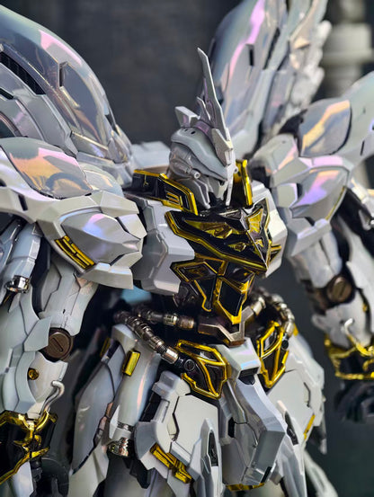 [Color customization]Comet Technology-01-Crimson Drei MG 1/100 GK Sinanju Model Kit (Electroplated Iridescent white color scheme) Model Kit