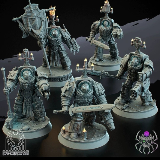 [Warhammer] Warhammer 40K Grey Knights Squad 70mm Unpainted Figure Model 3D Print Parts