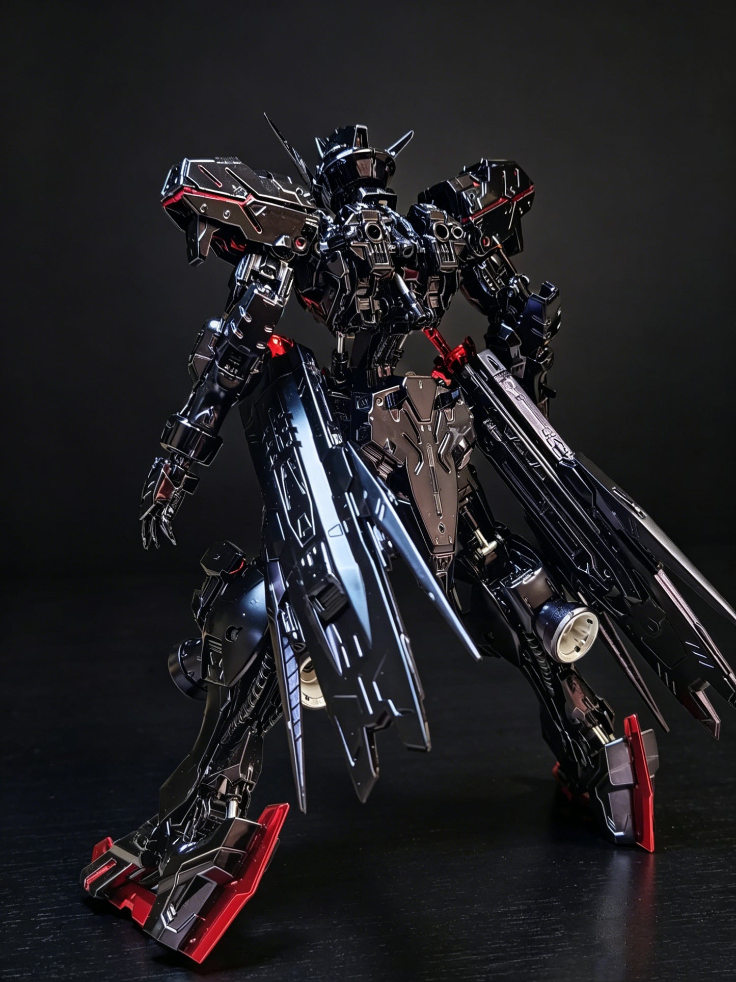[Custom Electroplating] MG 1/100 ASW-G-XX Gundam Vidar (Titanium Black Red Electroplated color scheme) Model Kit