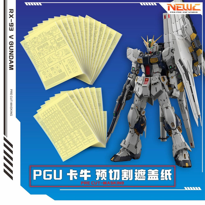 [Pre-cut Masking] NewC Pre-cutting Masking for PG Unleashed 1/60 Nu Gundam Assembled Model Spray Covering Tape DIY Accessories