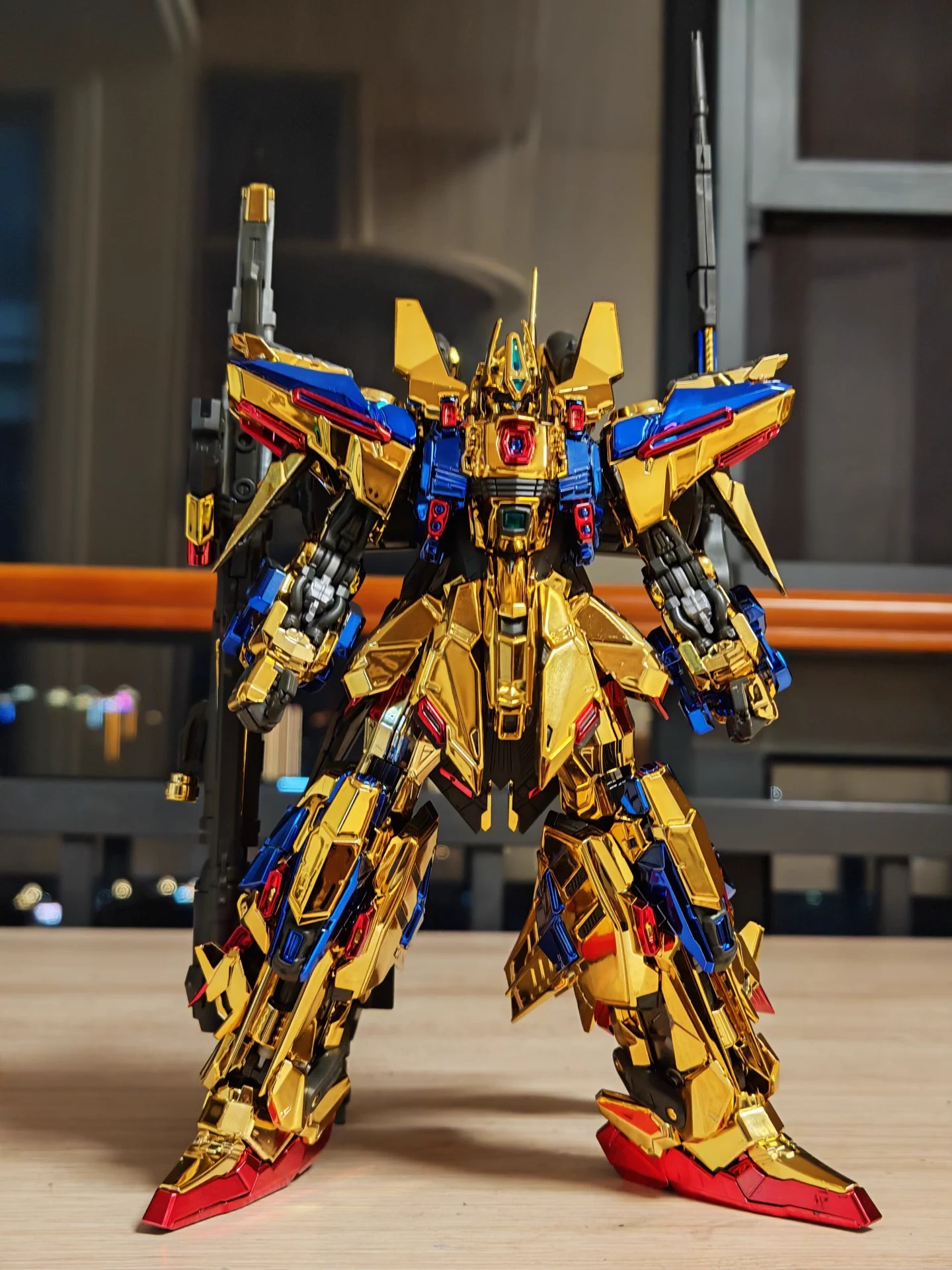 [Color customization] SHENMA MODEL Golden Fighter Full Armor FA Hyakushiki Kai (Electroplated gold color sheme ) MG 1/100 Assembly Model Kit