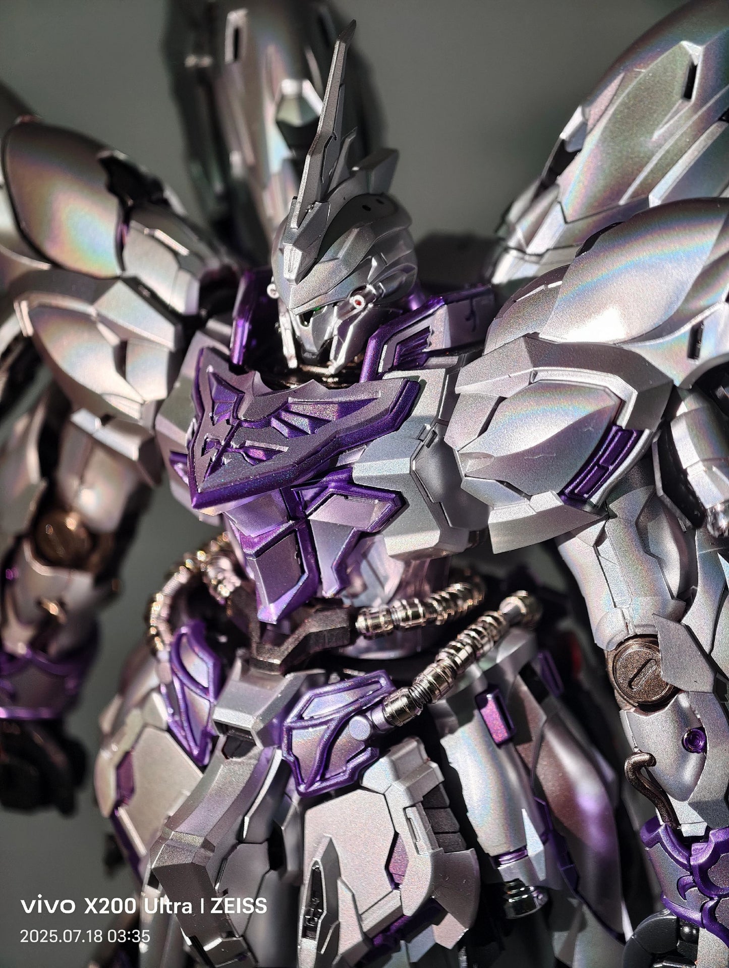 [Color customization]Meteor Tech-01-Crimson Drei MG 1/100 GK Sinanju Model Kit（Laser silver color scheme）Model Kit