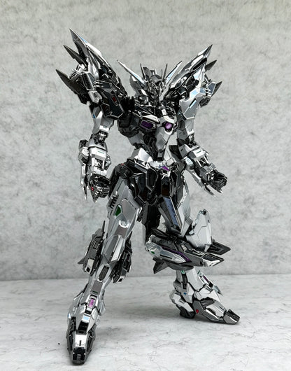 [Custom Electroplating] Infinite Dimension RT-002 Nemesis (Titanium Black with Holographic Silver Electroplated Color Scheme) Model Kit