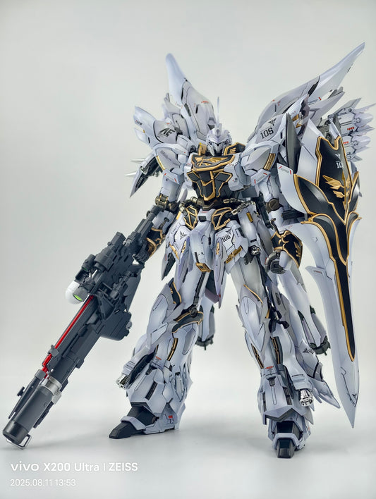 [Color customization]Comet Technology-01-Crimson Drei MG 1/100 GK Sinanju Model Kit (Shading white purple color scheme)