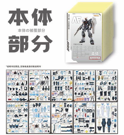 [Pre-cut Masking] NewC Pre-cutting Masking for PG Unleashed 1/60 Nu Gundam Assembled Model Spray Covering Tape DIY Accessories