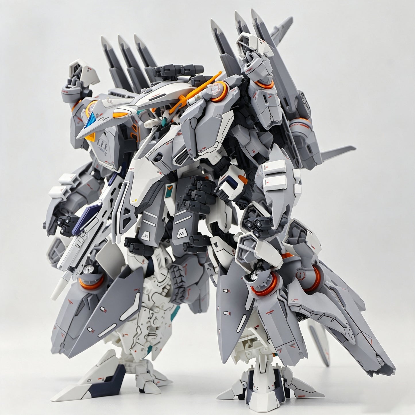 [Color customization] Bandai HG 1/144 Mobile Suit Gundam Hathaway's Flash TX-ff104 Alyzeus( Alyzeus+TAS Outer leg armor conversion parts+foot modification parts) Model Kit