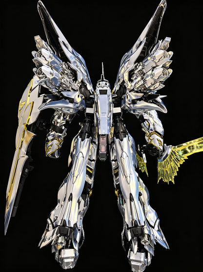 [Custom Electroplating] Comet Technology-01-Crimson Drei MG 1/100 GK Sinanju Model Kit (Twilight electroplated color scheme) Model Kit