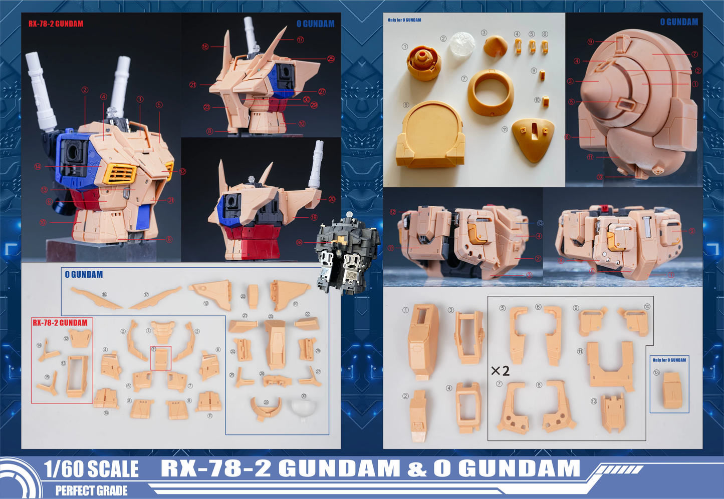 [Resin Kit] 1/60 PGU RX78-2 O Gundam Enhanced Conversion Kit