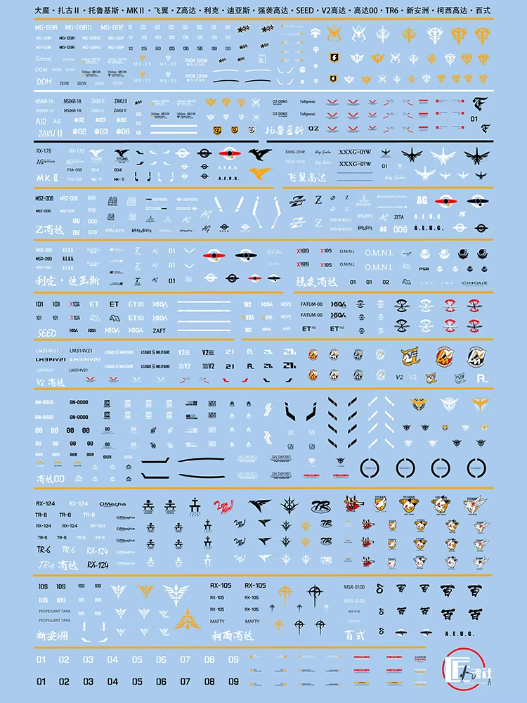 [Water decals] Decals for artifact/FW Model Water decals/waterslide Model Accessories Hobby DIY