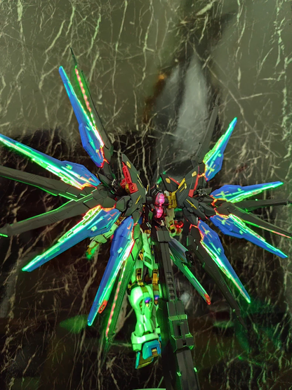 [Light/Color customization]Bandai/CHIMELONG 1/100 MGEX Strike Freedom Gundam Model Kit (Original color/Black Version) Light-up Assembled Version