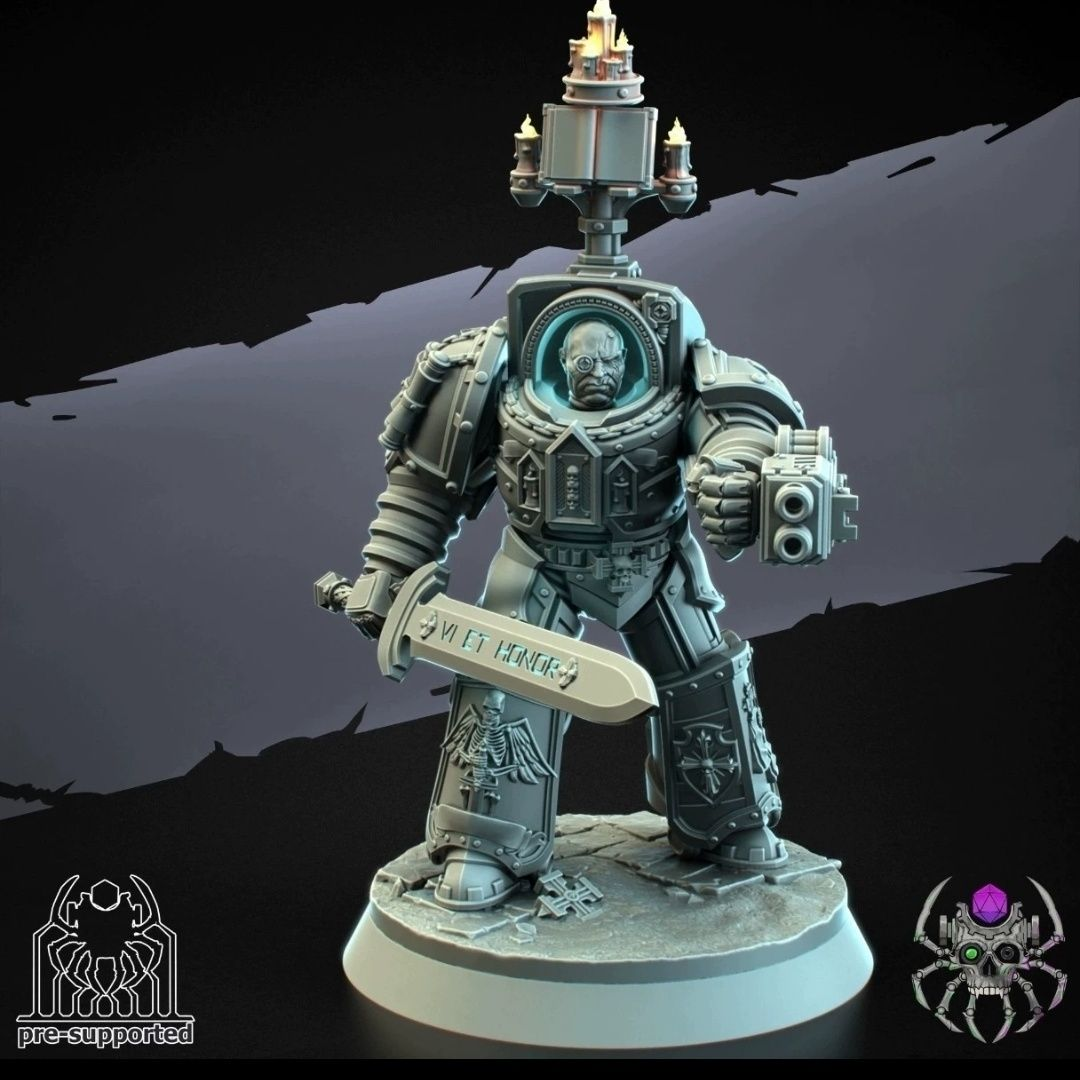 [Warhammer] Warhammer 40K Grey Knights Squad 70mm Unpainted Figure Model 3D Print Parts