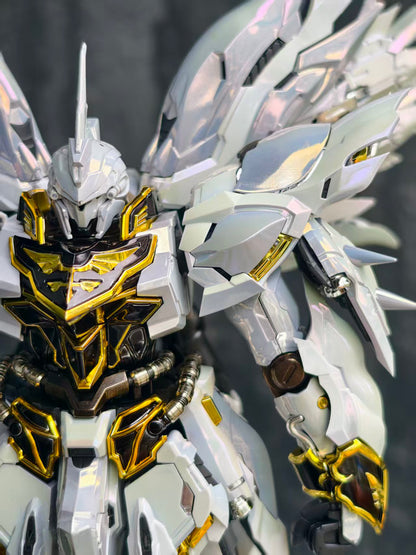 [Color customization]Comet Technology-01-Crimson Drei MG 1/100 GK Sinanju Model Kit (Electroplated Iridescent white color scheme) Model Kit