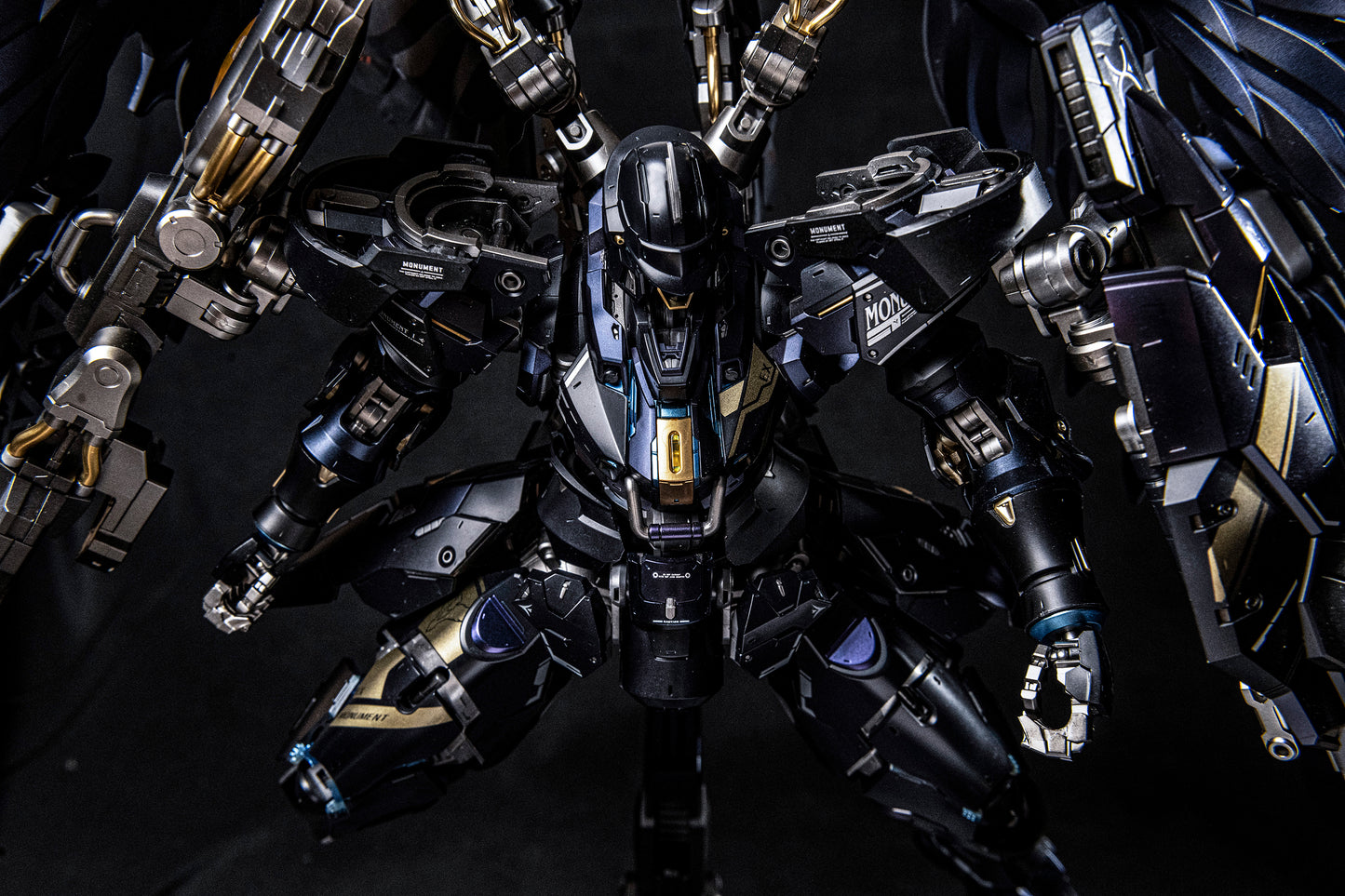 [Color customization] Nilson Works PG 1/60 Monument EX Flugel (Prism Blue Black color scheme) Model Kit