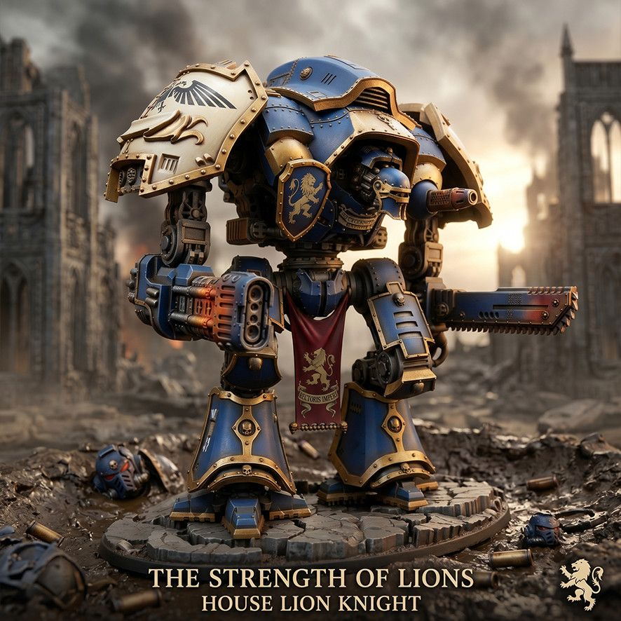 [Warhammer] Warhammer Tabletop Game Knight Armor | High-Precision Resin Grey Model, Unpainted Resin Print Model