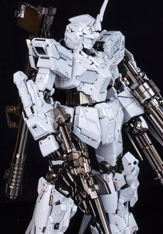 [Color customization] MGEX Unicorn Ver.Ka 1/100 RX-0 Assembly (Titanium electroplated white color scheme) Model Kit