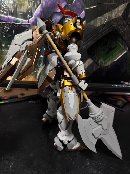 [3D printed parts] Nilson Works PG 1/60 Monument Tallgeese parts (Head+Shoulder+Whip+Long Axe)-airlift