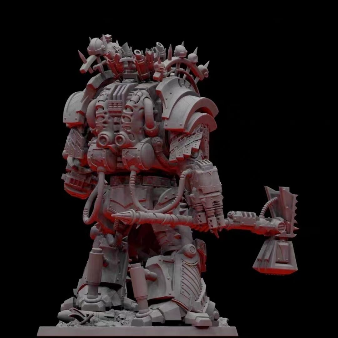 [Warhammer] Warhammer 40K Perturabo Primarch of the Iron Warriors 120mm Unpainted Model Kit