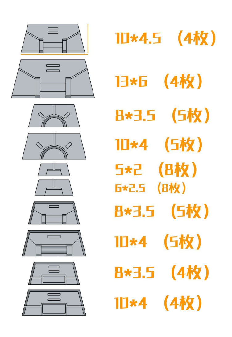[3D printed pieces] DP-03 Gundam Model Detailing Parts, Semi-circular Detail Filler Sheets