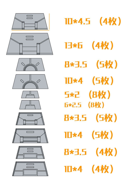 [3D printed pieces] DP-03 Gundam Model Detailing Parts, Semi-circular Detail Filler Sheets
