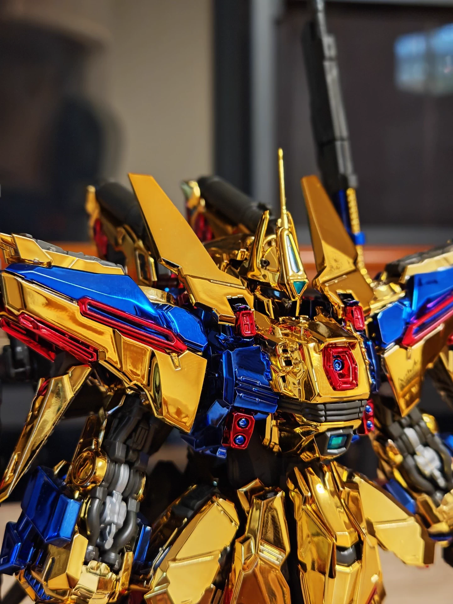 [Color customization] SHENMA MODEL Golden Fighter Full Armor FA Hyakushiki Kai (Electroplated gold color sheme ) MG 1/100 Assembly Model Kit