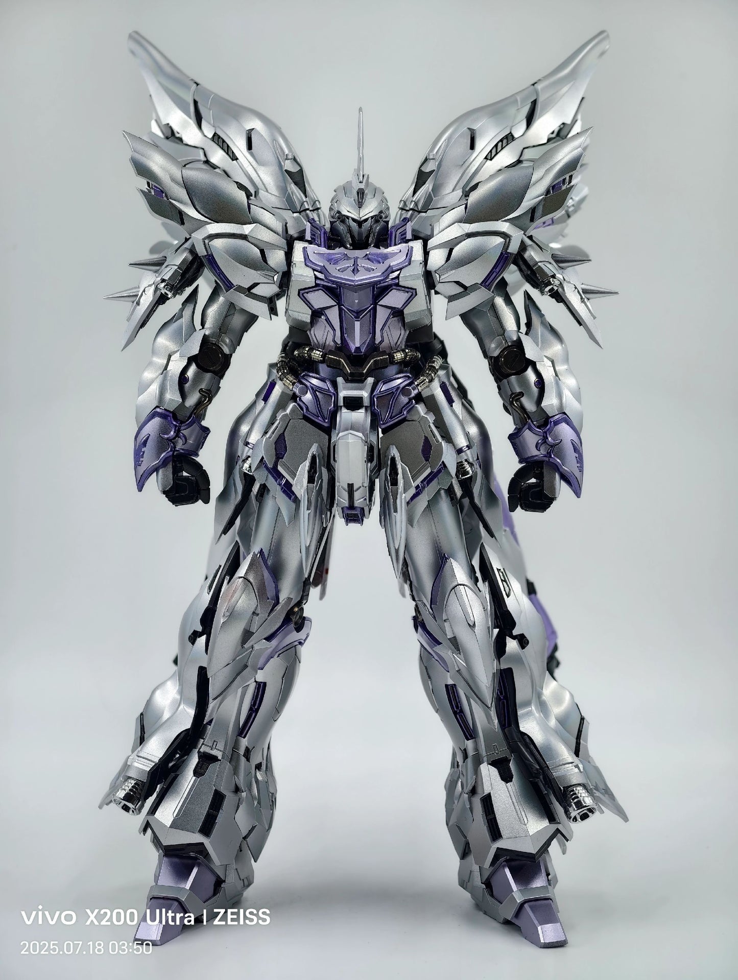 [Color customization]Meteor Tech-01-Crimson Drei MG 1/100 GK Sinanju Model Kit（Laser silver color scheme）Model Kit