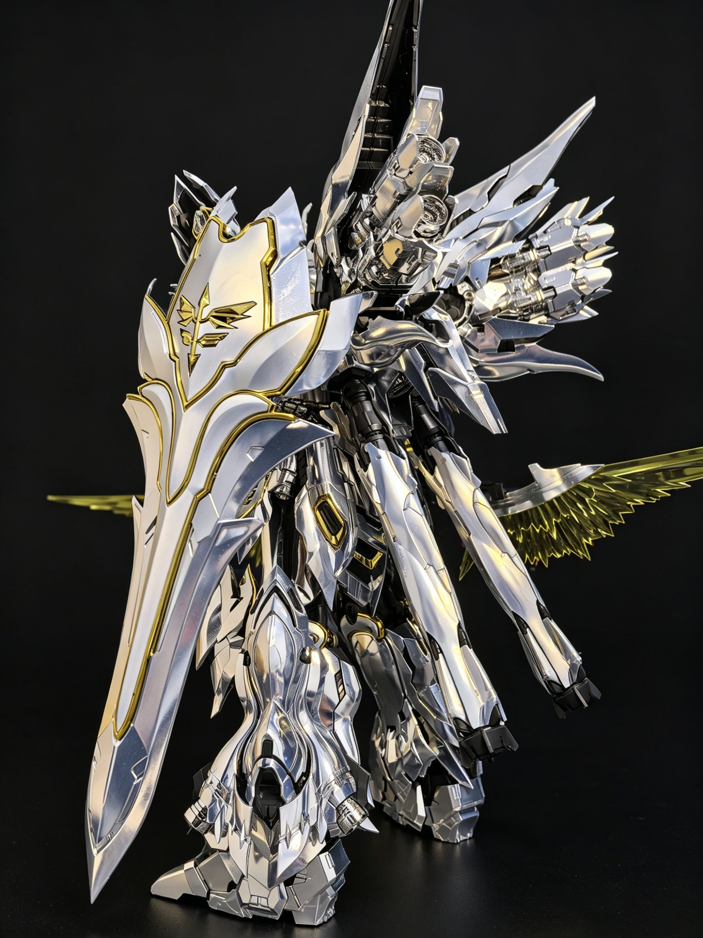 [Custom Electroplating] Comet Technology-01-Crimson Drei MG 1/100 GK Sinanju Model Kit (Twilight electroplated color scheme) Model Kit