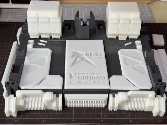 [3D printed parts] PG Unicorn / PGU Nu Gundam Stand Upgrade Parts, 1/60 scale