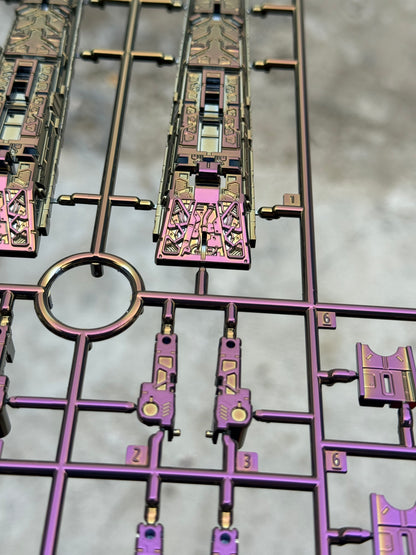 [Custom Electroplating] PG Unleashed 1/60 Nu Gundam (HI-V Geometric Plating Color Scheme) Model Kit