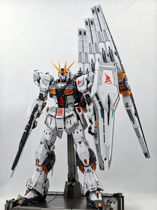 [Color customization] PG Unleashed 1/60 Nu Gundam+resin enhanced conversion parts (Original/ FF-V Fukuoka/Kenichi Kuryu color scheme) model kit