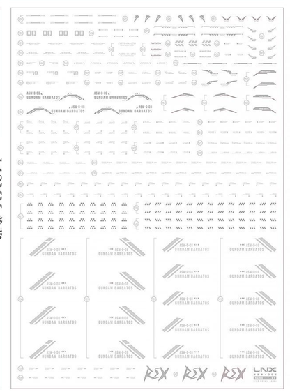 [Water decals] LNX Decal High Precision Water Slide Decal - For 1/100 WOLF TECH/LUNAVOR Barbatos Model