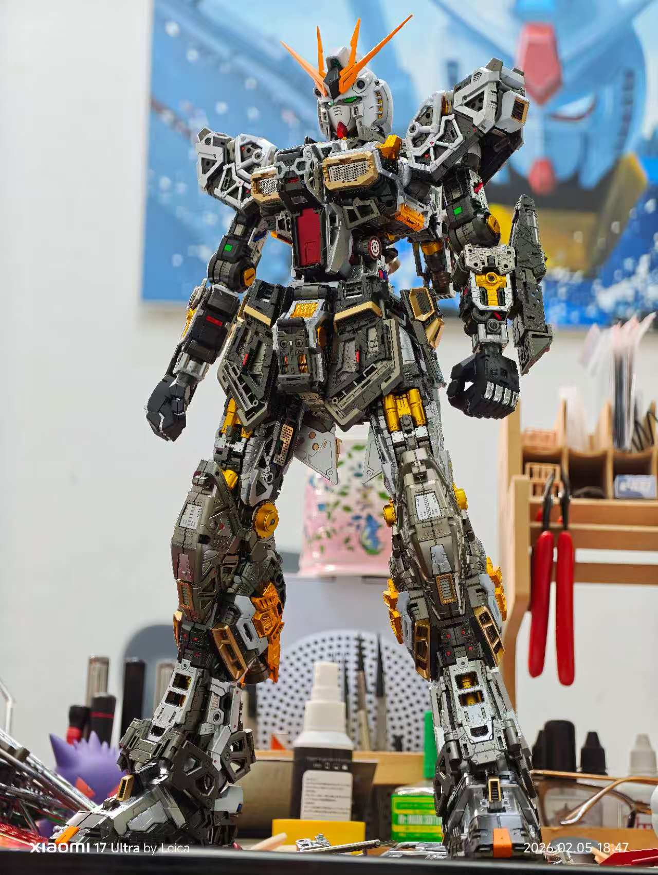 [Color customization] PG Unleashed 1/60 Nu Gundam (Shading color scheme) model kit