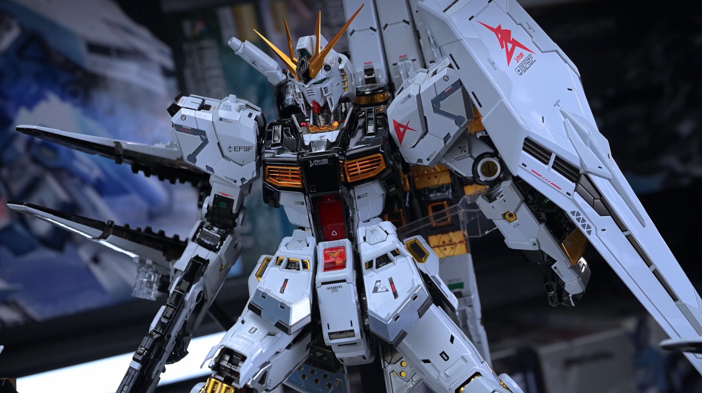 [Color customization] PG Unleashed 1/60 Nu Gundam (Titanium Electroplated color scheme) Model Kit