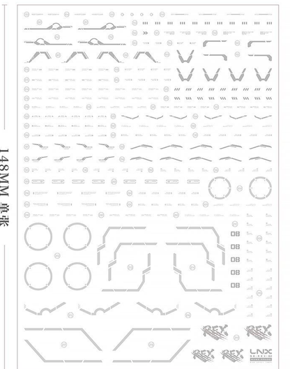 [Water decals] LNX Decal High Precision Water Slide Decal - For 1/100 WOLF TECH/LUNAVOR Barbatos Model