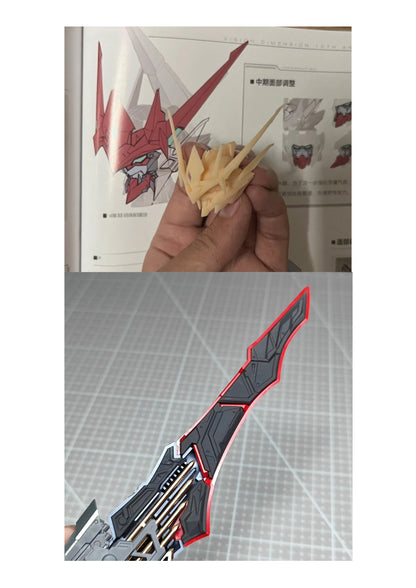 [3D printed parts] Infinity Nova Nemesis 1/100 Scale Model Kit (Head, Wing cover parts)-airlift