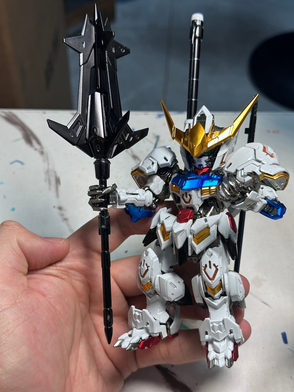 [Custom Electroplating] Bandai MGSD Barbatos (Original Electroplated Color Scheme) Model Kit