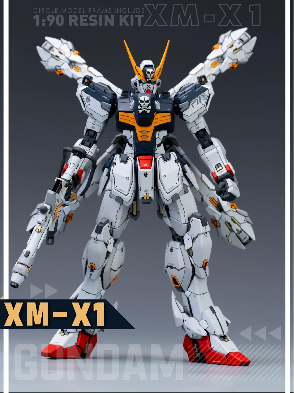 [Painted Resin Kit] Amazing Cast 1/90 Crossbone Gundam X1 GK Resin Conversion Kit