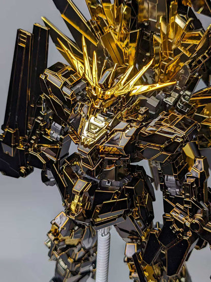 [Custom Electroplating] MGEX Unicorn Banshee 1/100 (Titanium Black With Gilded Gold Electroplating Color Scheme) Model Kit