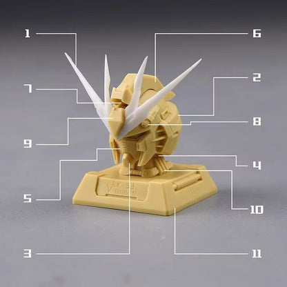 [Resin pieces] Fortune Meow's head resin pieces for Farmer Creation/V-tiger nu/MG 1/100 GK Style Nu head