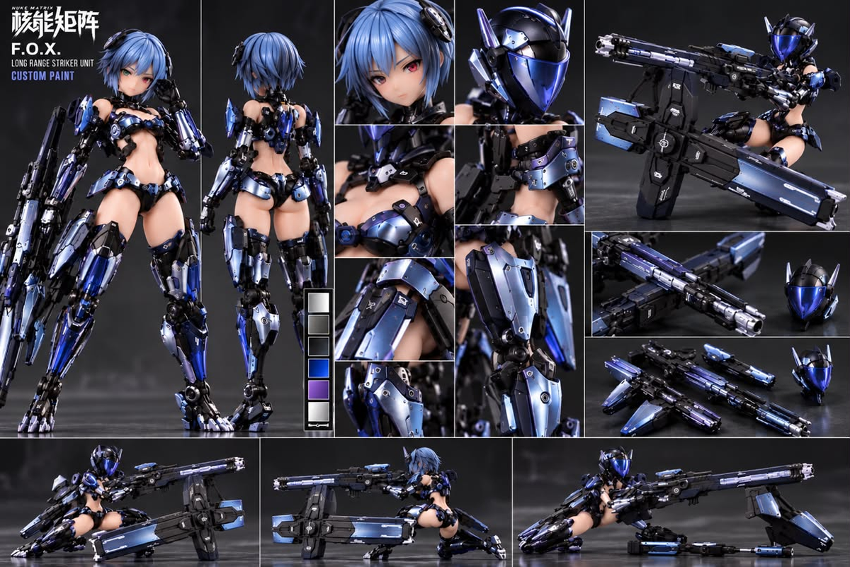 [Custom Painting] Nuke matrix FOX (blue gradient color) Model Kit