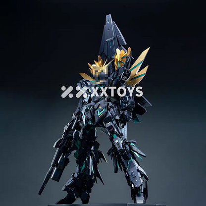 [Pre-Order] XXtoys Studio 1/35 RX-0 Unicorn-02 Banshee (Metallic Green Frame/Electroplated Gold Frame)
