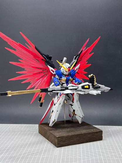 [3D printed pieces] 3D-printed adapter for MGSD Destiny Gundam to mount HG/EW Zeus Silhouette backpack