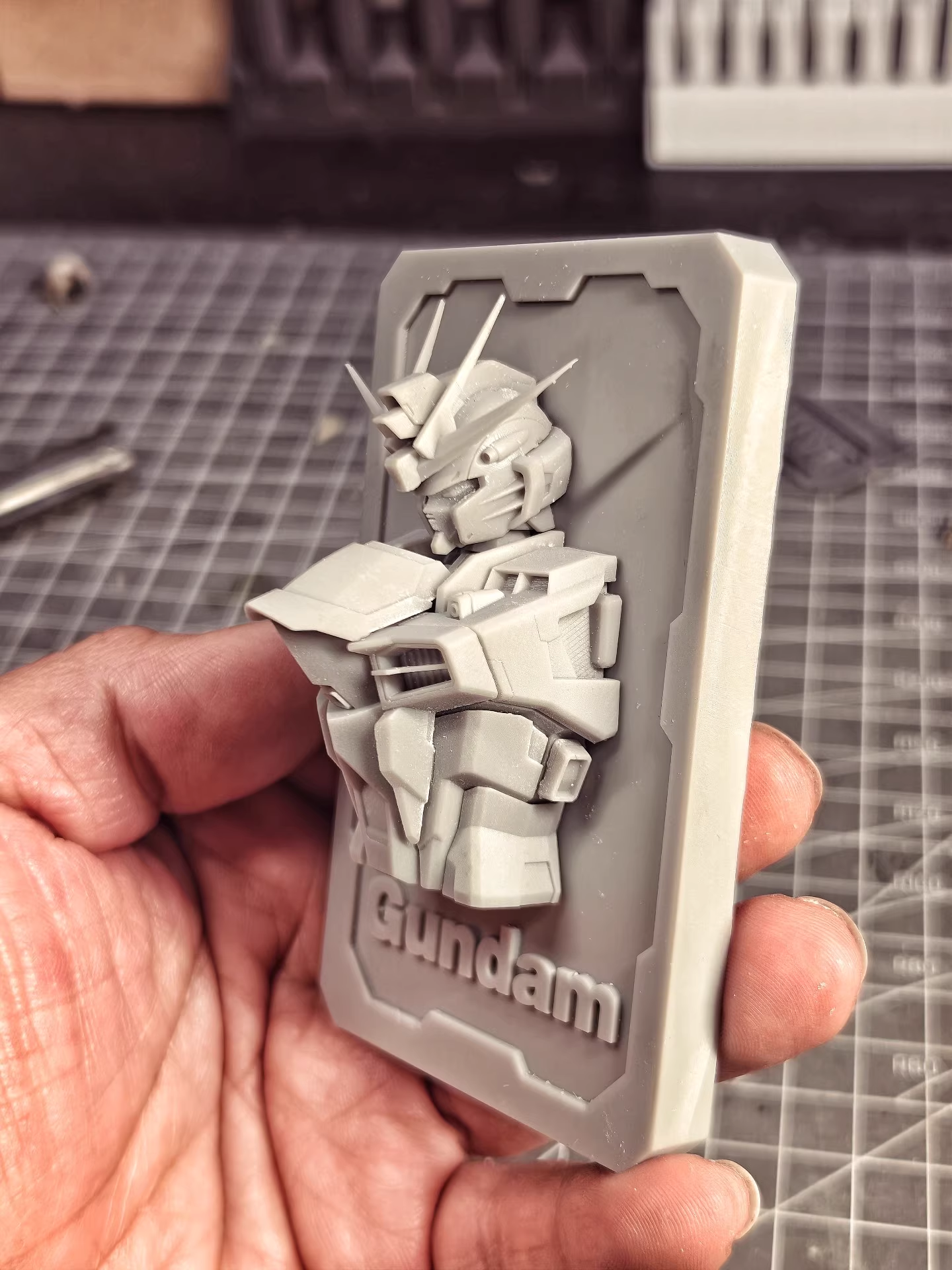 [3D printed parts] Rising Freedom Gundam Card Bust refrigerator magnet Decorative Card Bust