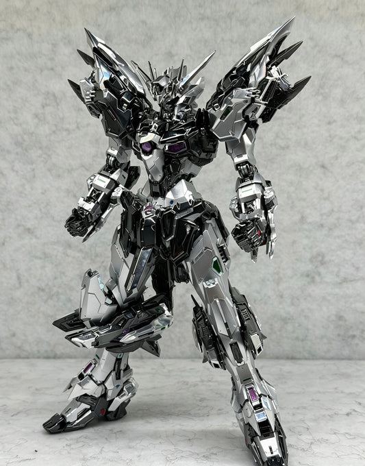 [Custom Electroplating] Infinite Dimension RT-002 Nemesis (Titanium Black with Holographic Silver Electroplated Color Scheme) Model Kit