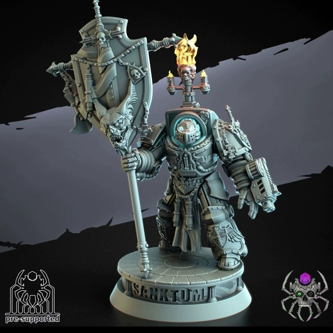 [Warhammer] Warhammer 40K Grey Knights Squad 70mm Unpainted Figure Model 3D Print Parts
