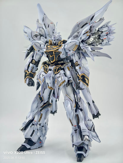 [Color customization]Comet Technology-01-Crimson Drei MG 1/100 GK Sinanju Model Kit (Shading white purple color scheme)